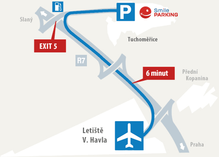 Schématická mapa Smile Parkingu